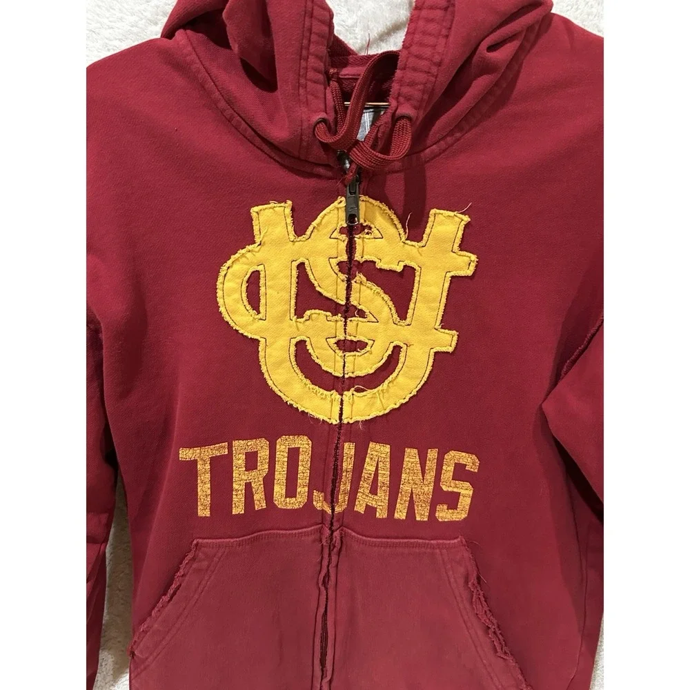 Nike USC Trojans Men's‎ Small Full Zip Hoodie Sweatshirt Dark Red Sportswear